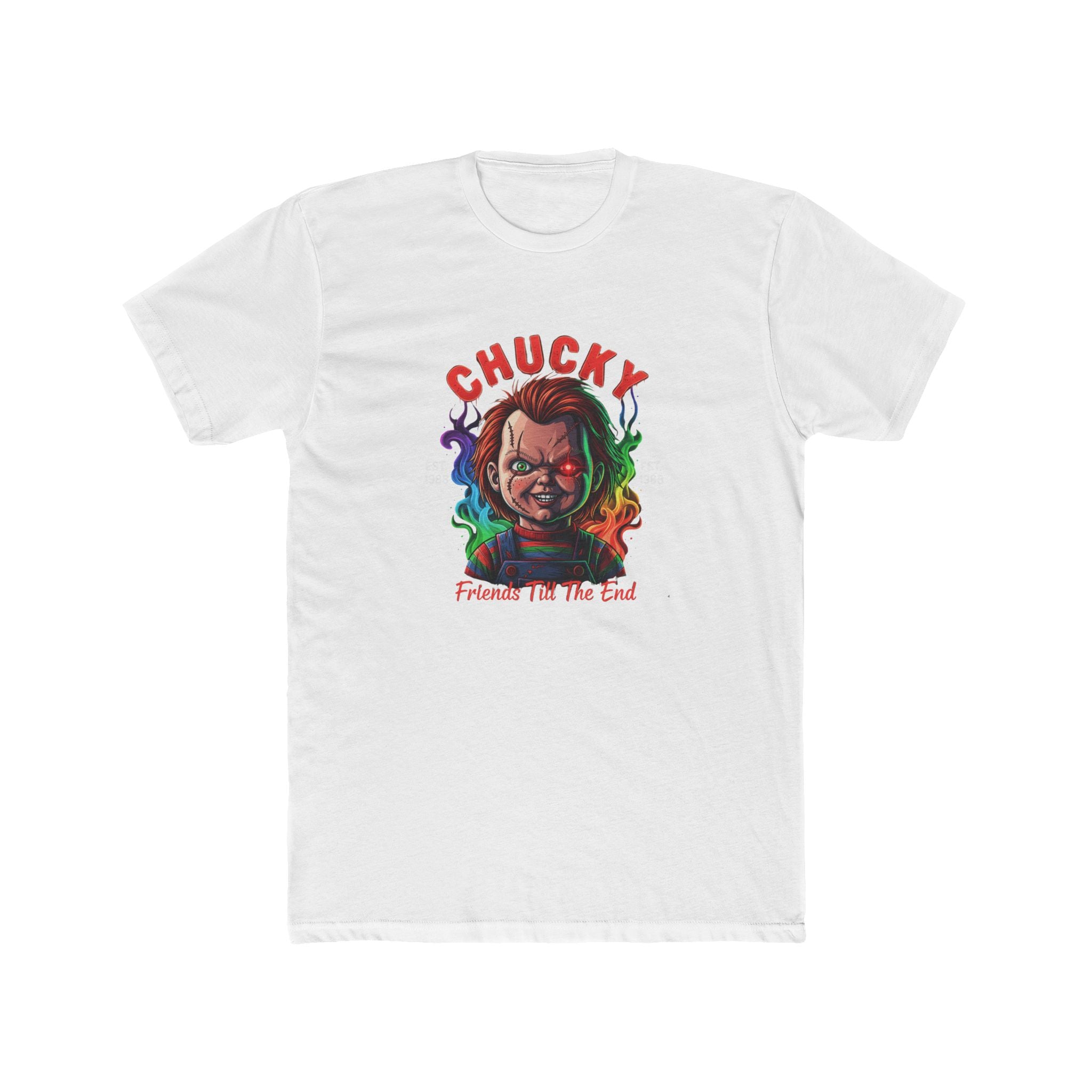 Chucky Horror Unisex Cotton Crew Tee, Graphic Tee, Horror Movie T-Shirt, Halloween Apparel, Chucky Fans Merchandise